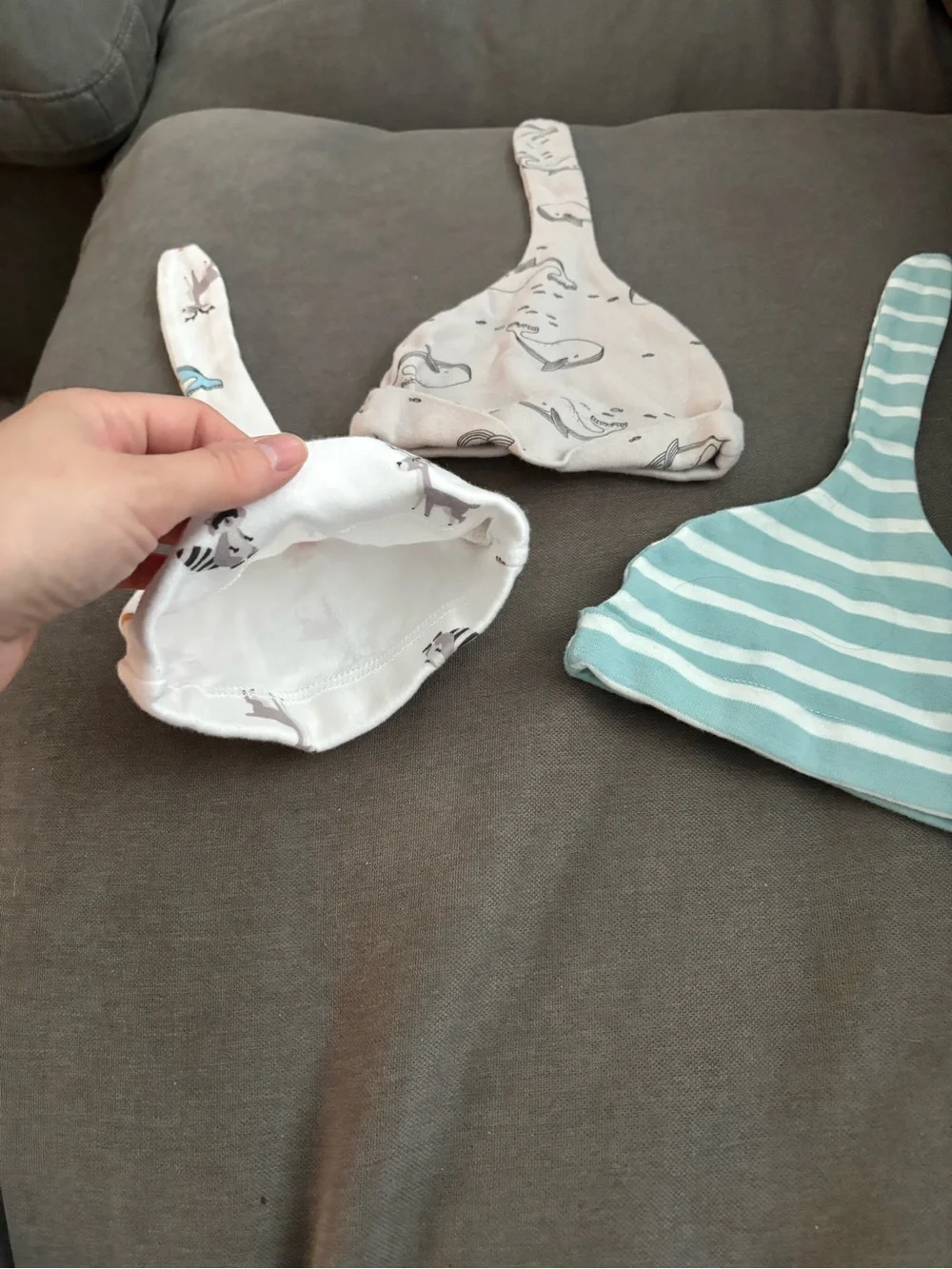 Set of 3 Newborn Baby Hats